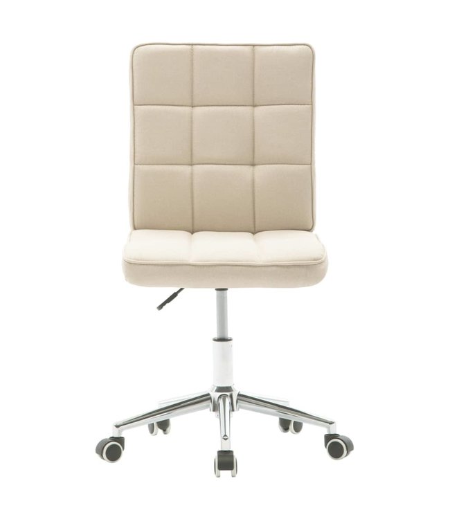 Eetkamerstoelen 2 st stof crème