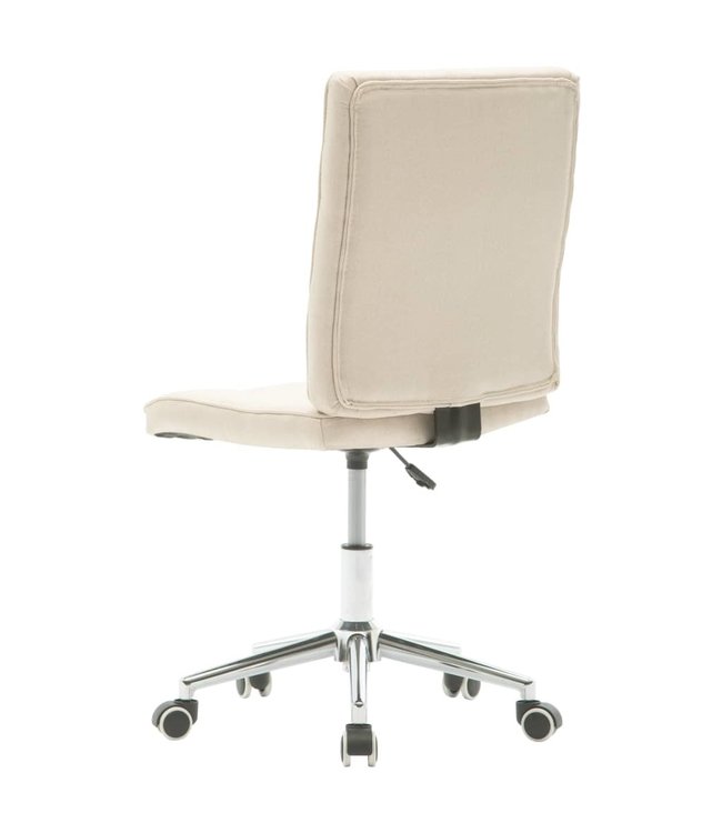Eetkamerstoelen 2 st stof crème