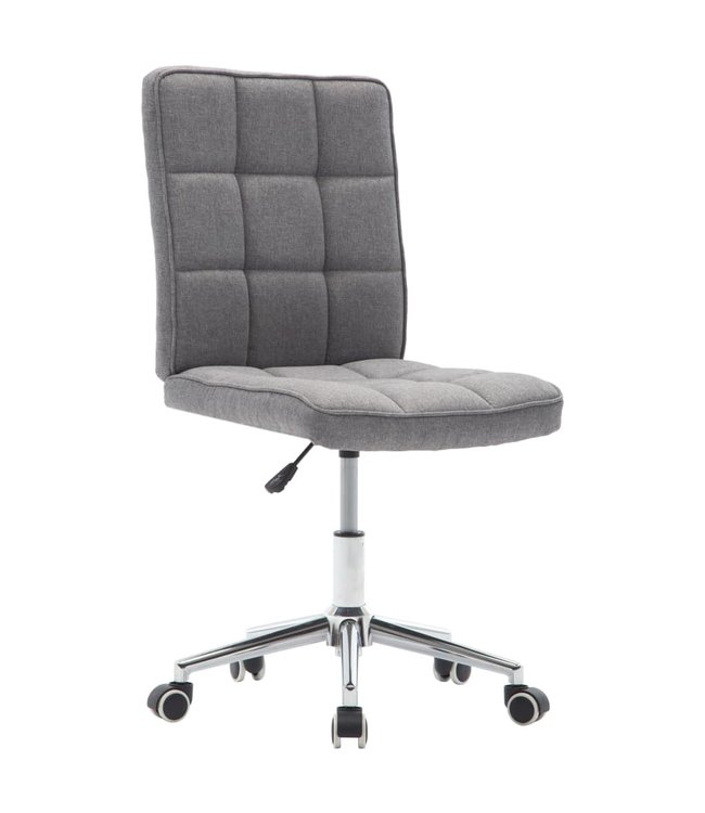 Eetkamerstoelen 2 st stof lichtgrijs