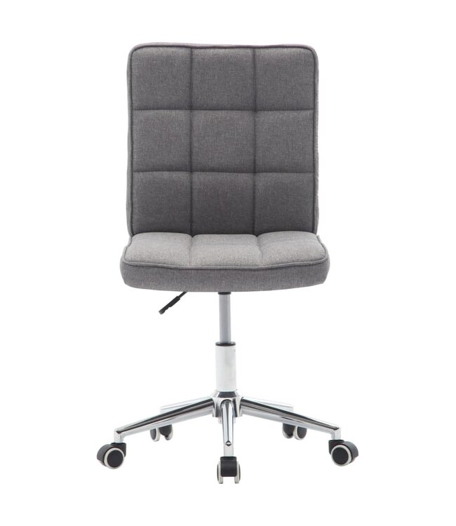 Eetkamerstoelen 2 st stof lichtgrijs