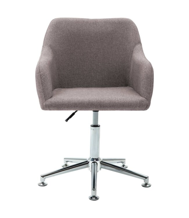 Eetkamerstoelen draaibaar 2 st stof taupe