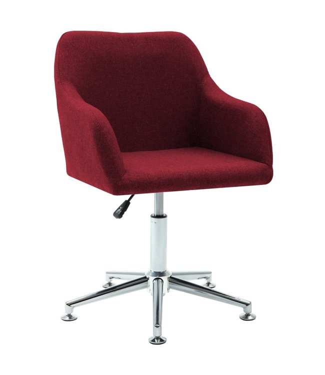 Eetkamerstoelen draaibaar 2 st stof wijnrood