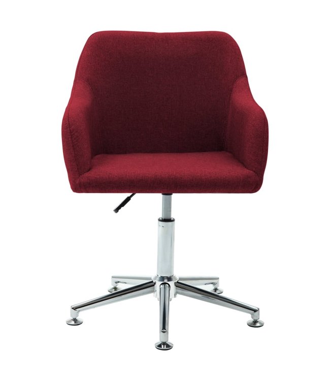Eetkamerstoelen draaibaar 2 st stof wijnrood
