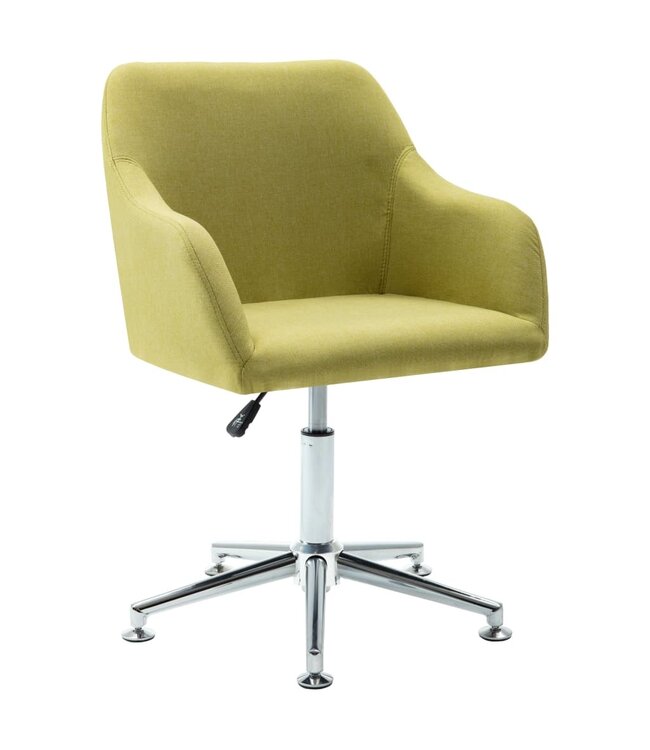 Eetkamerstoelen draaibaar 2 st stof groen