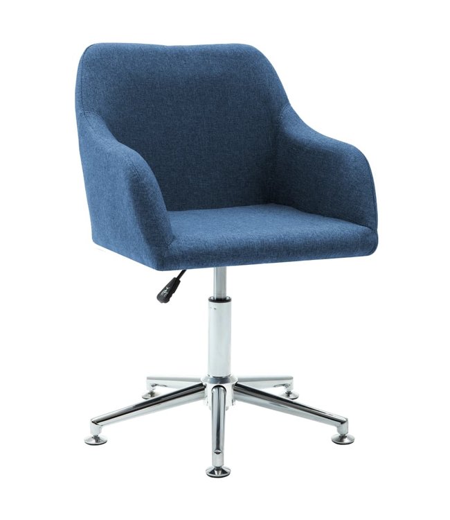 Eetkamerstoelen draaibaar 2 st stof blauw