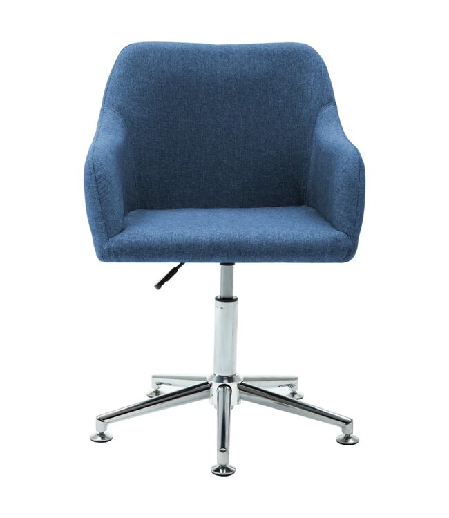 Eetkamerstoelen draaibaar 2 st stof blauw