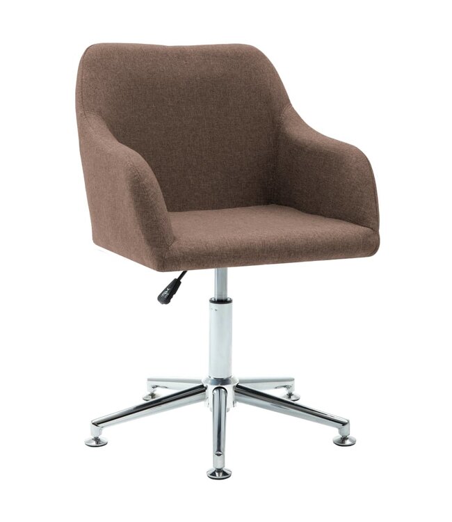 Eetkamerstoelen draaibaar 2 st stof bruin