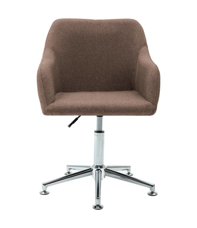 Eetkamerstoelen draaibaar 2 st stof bruin