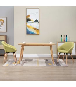 Eetkamerstoelen 2 st stof groen