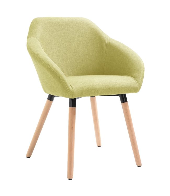 Eetkamerstoelen 2 st stof groen