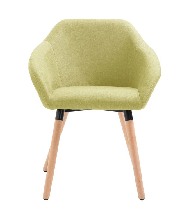 Eetkamerstoelen 2 st stof groen