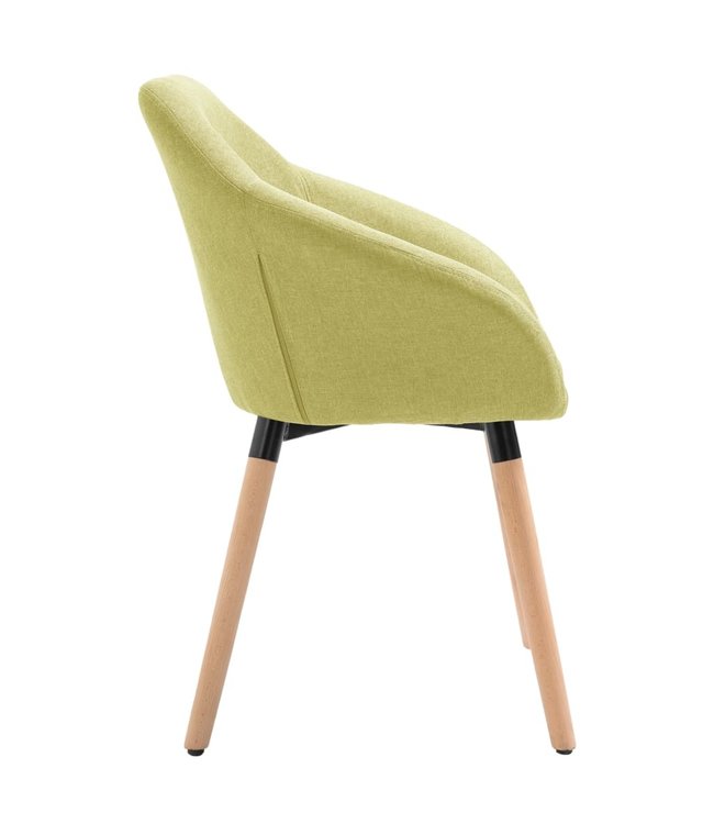 Eetkamerstoelen 2 st stof groen