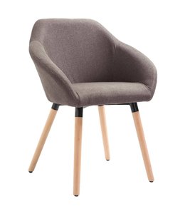 Eetkamerstoel stof taupe