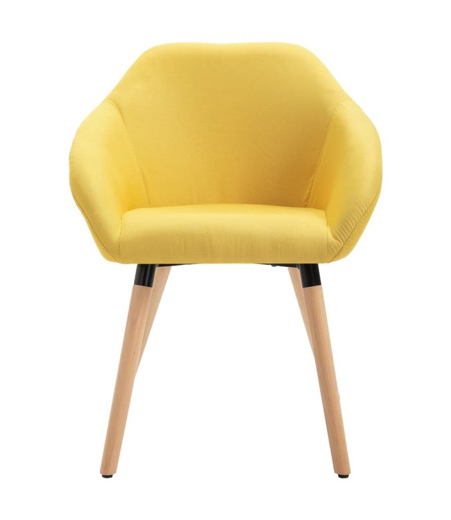 Eetkamerstoel stof geel