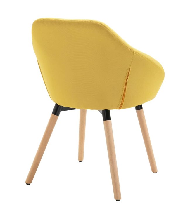 Eetkamerstoel stof geel