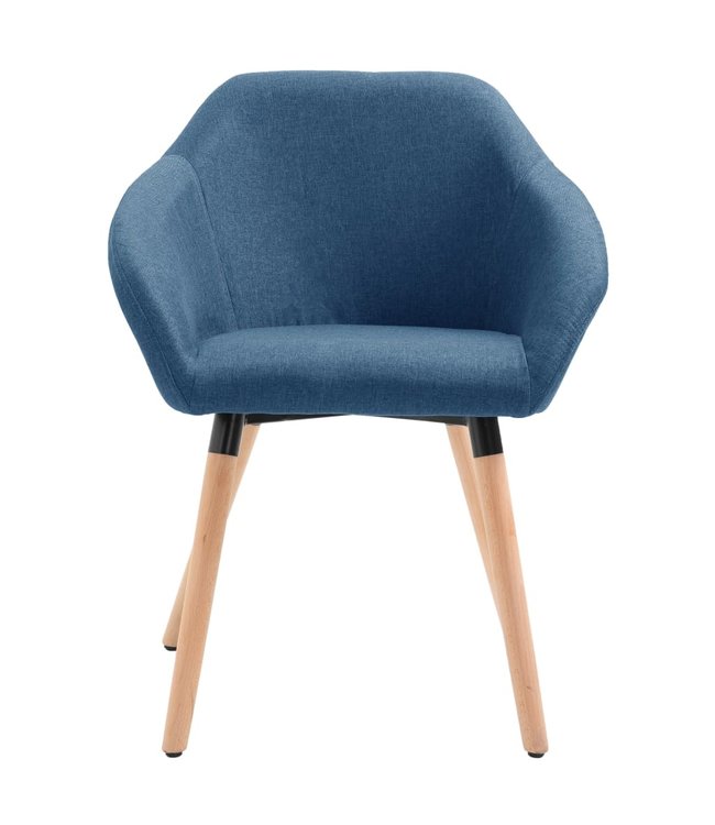Eetkamerstoel stof blauw