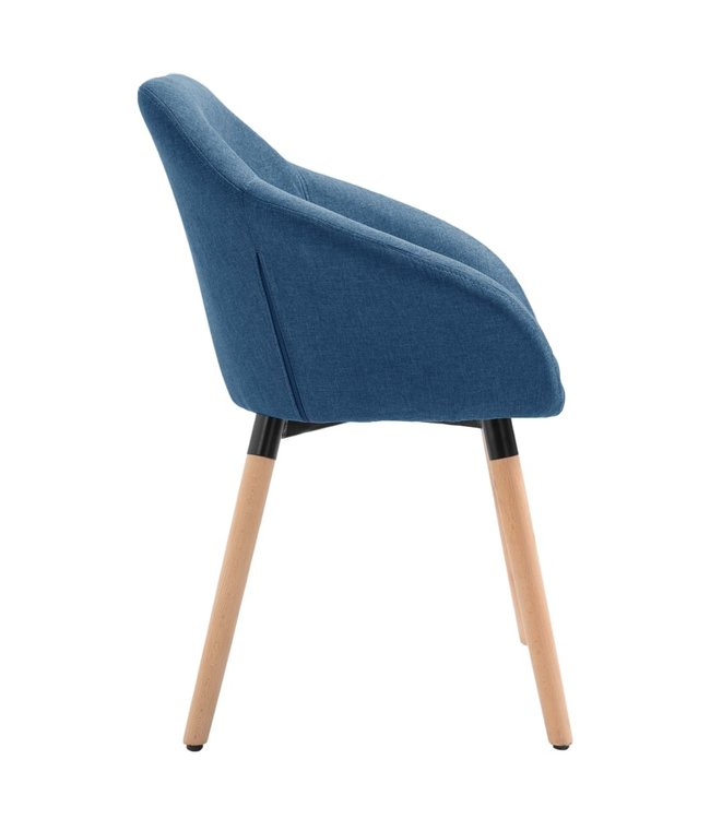 Eetkamerstoel stof blauw