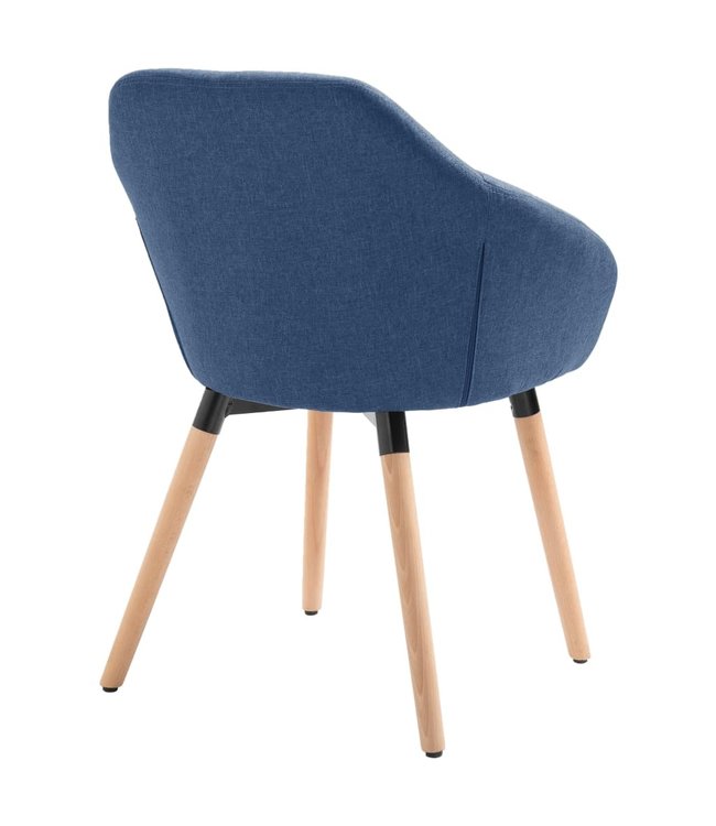 Eetkamerstoel stof blauw