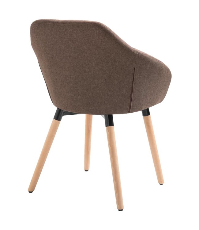 Eetkamerstoel stof bruin