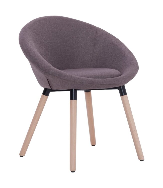 Eetkamerstoelen 2 st stof taupe