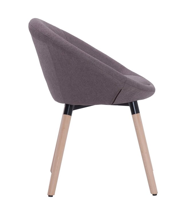 Eetkamerstoelen 2 st stof taupe