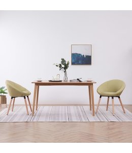 Eetkamerstoelen 2 st stof groen
