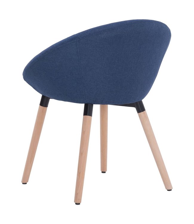 Eetkamerstoelen 2 st stof blauw