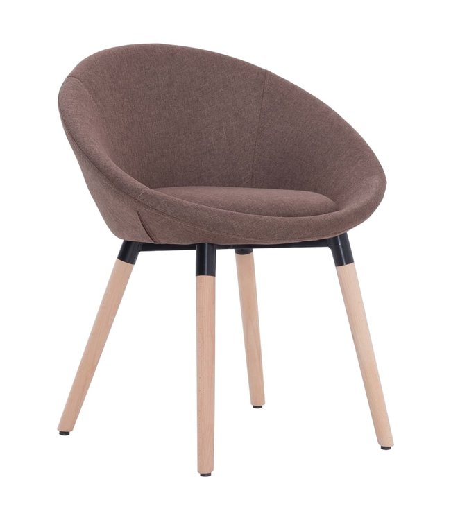 Eetkamerstoelen 2 st stof bruin