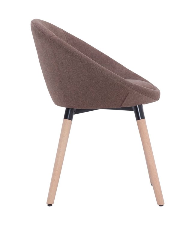 Eetkamerstoelen 2 st stof bruin