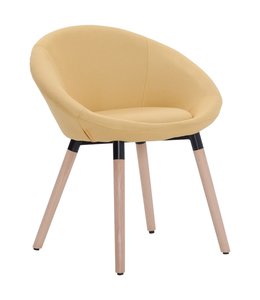 Eetkamerstoel stof geel