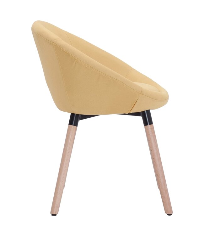 Eetkamerstoel stof geel