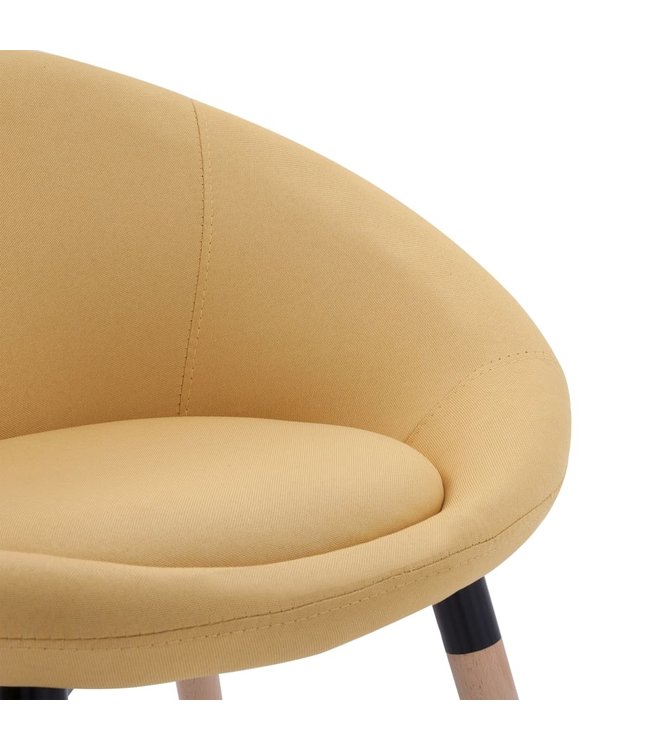 Eetkamerstoel stof geel