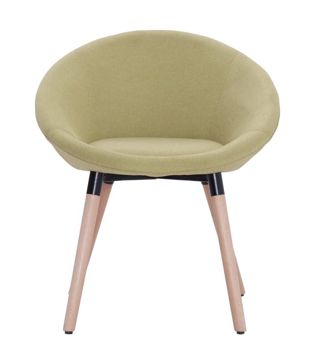 Eetkamerstoel stof groen