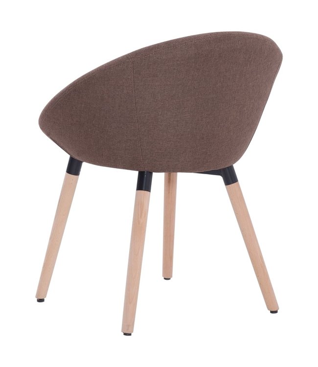 Eetkamerstoel stof bruin