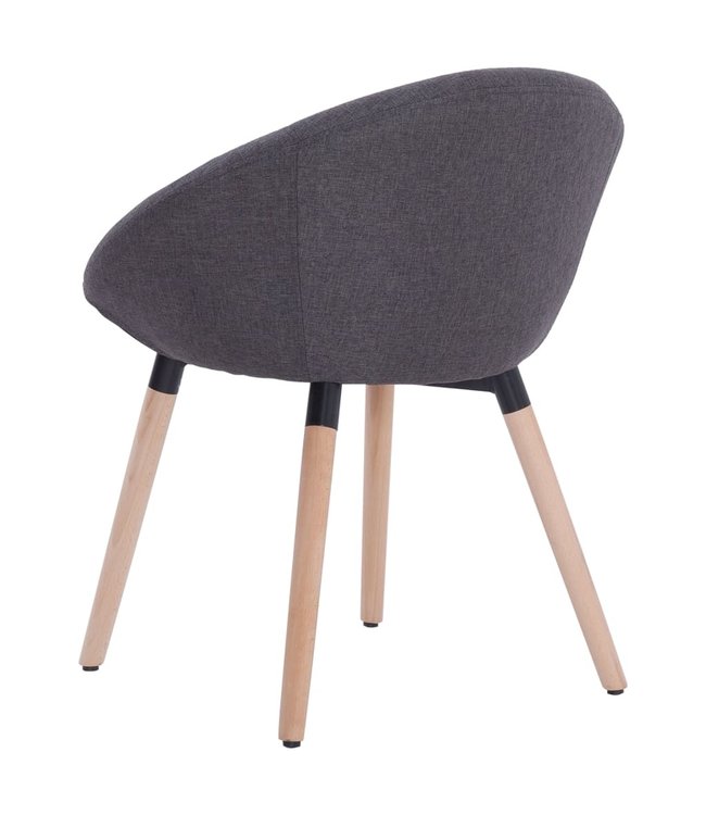 Eetkamerstoel stof donkergrijs