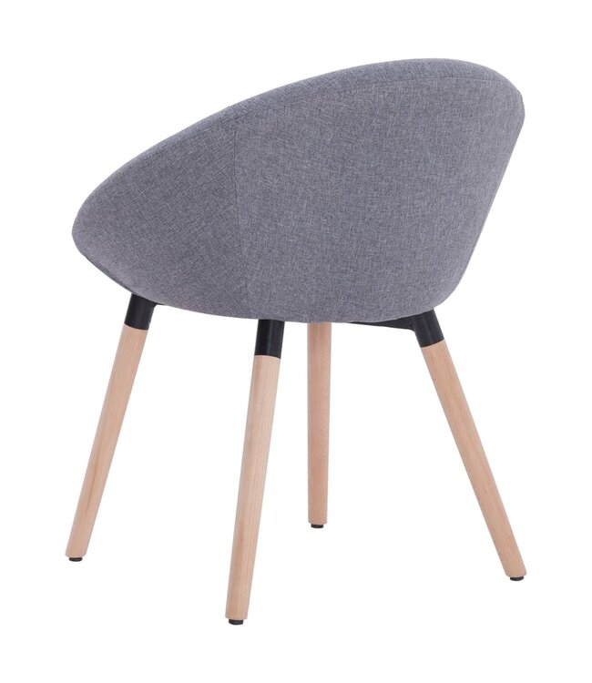 Eetkamerstoel stof lichtgrijs