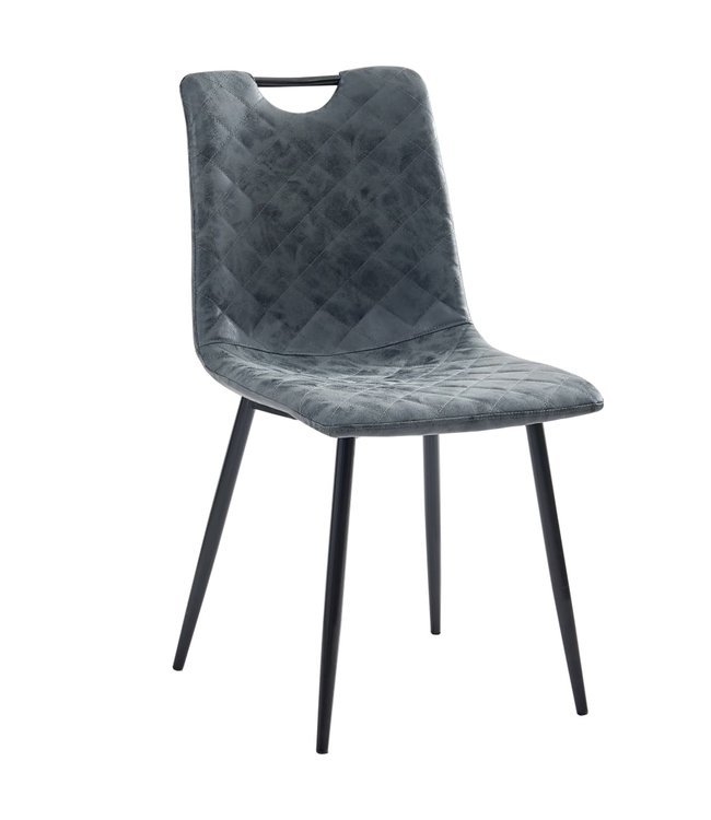 Eetkamerstoelen 2 st kunstleer zwart