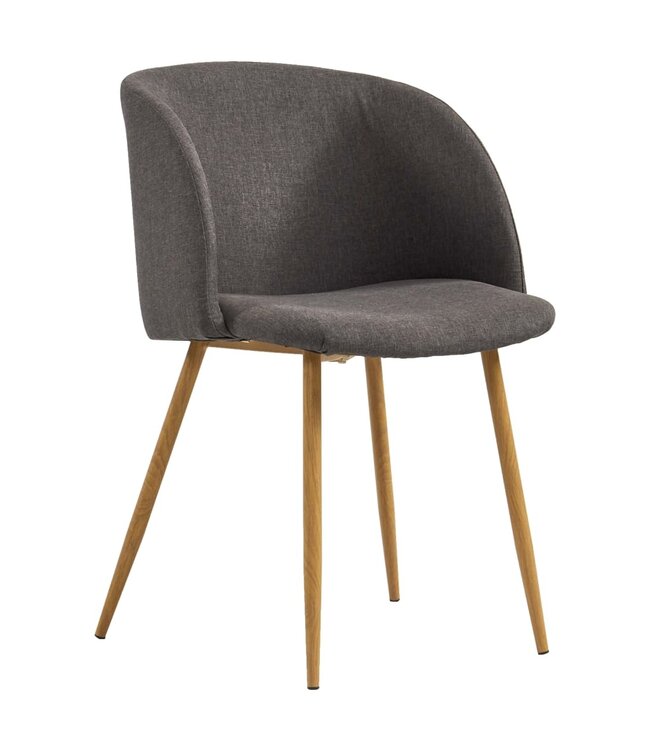 Eetkamerstoelen 2 st stof taupe