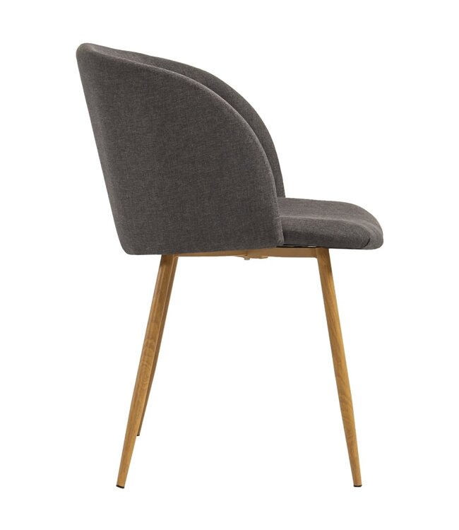 Eetkamerstoelen 2 st stof taupe