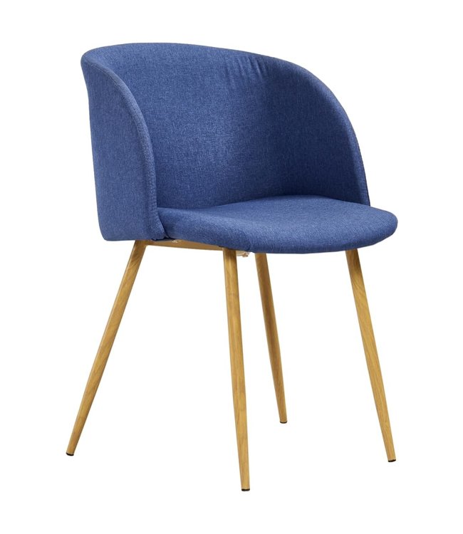 Eetkamerstoelen 2 st stof blauw