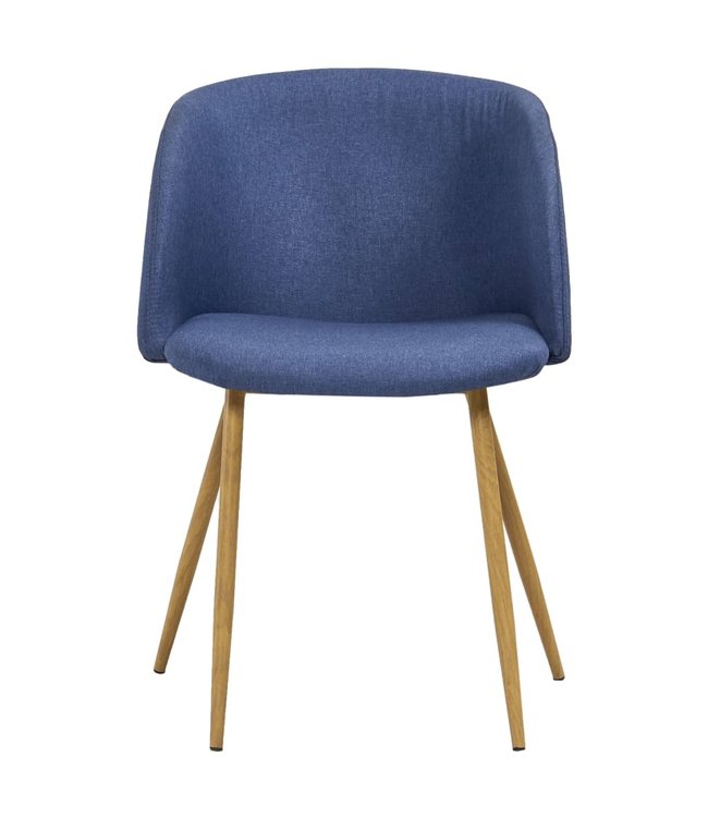 Eetkamerstoelen 2 st stof blauw