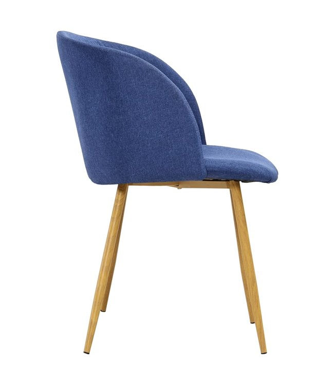 Eetkamerstoelen 2 st stof blauw