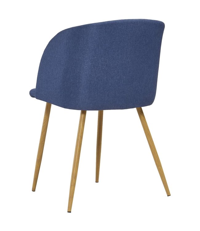 Eetkamerstoelen 2 st stof blauw