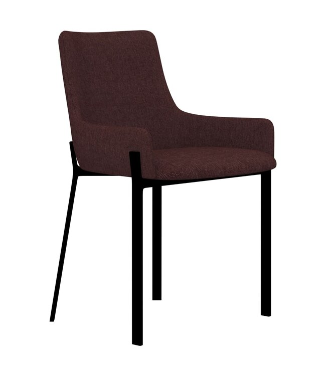 Eetkamerstoelen 2 st stof wijnrood
