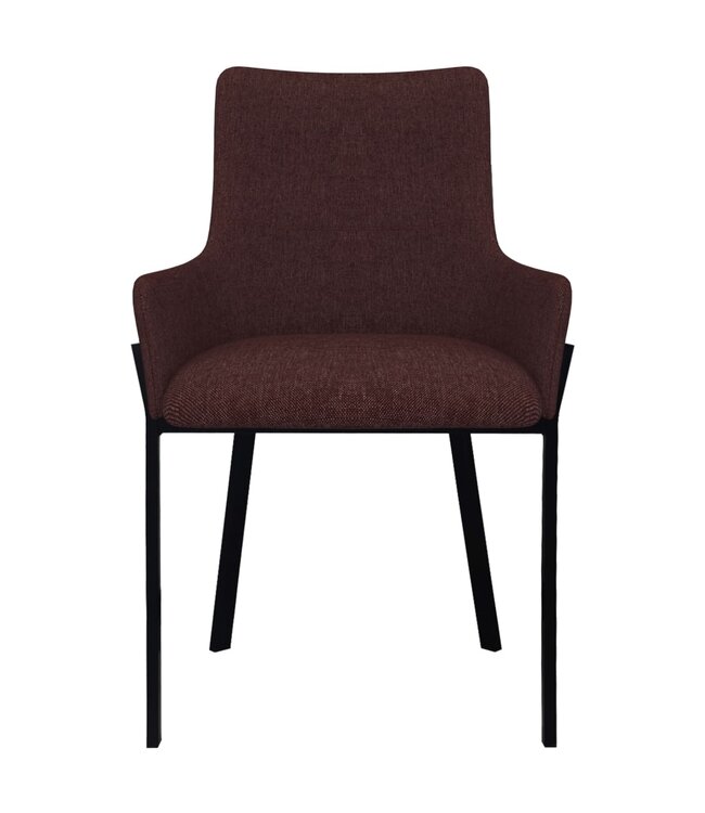 Eetkamerstoelen 2 st stof wijnrood