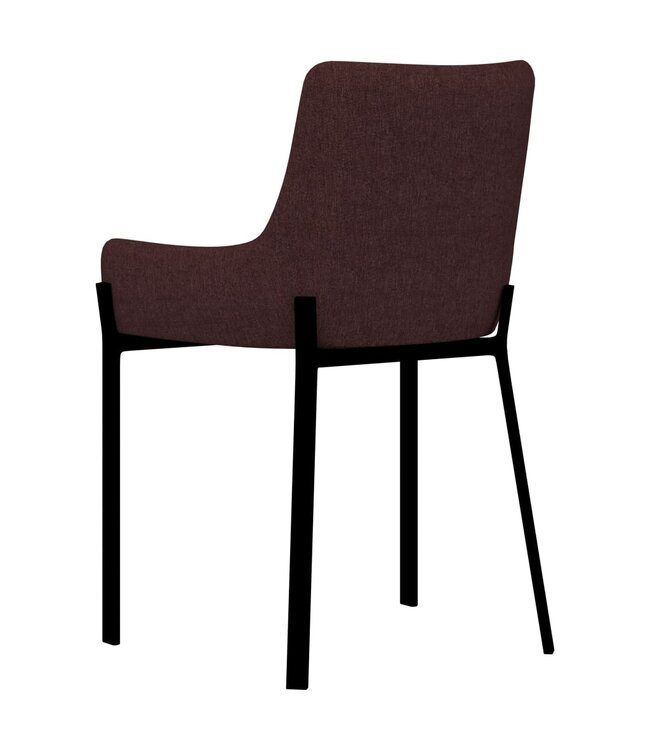 Eetkamerstoelen 2 st stof wijnrood