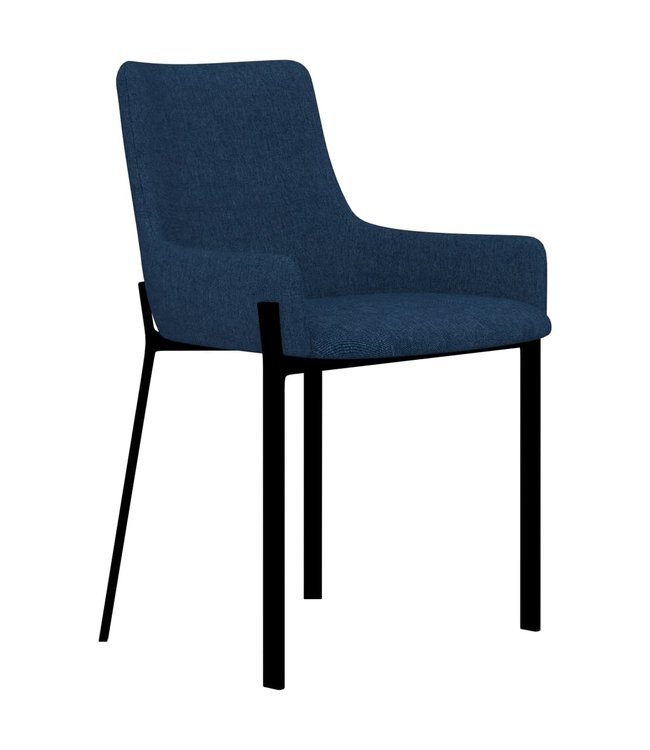 Eetkamerstoelen 2 st stof blauw