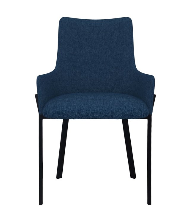 Eetkamerstoelen 2 st stof blauw