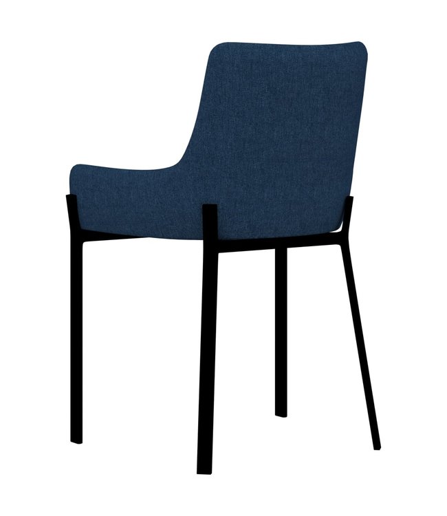 Eetkamerstoelen 2 st stof blauw