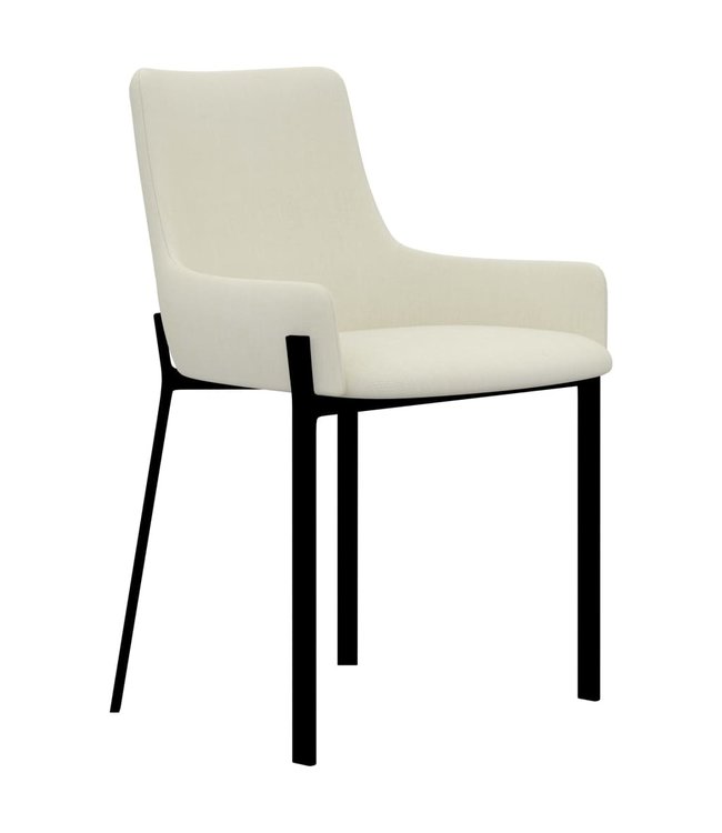 Eetkamerstoelen 2 st stof crème